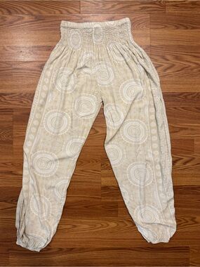 Lotus and Luna Boho Harem Pants Small Handmade Thailand Festival Lounge Pants